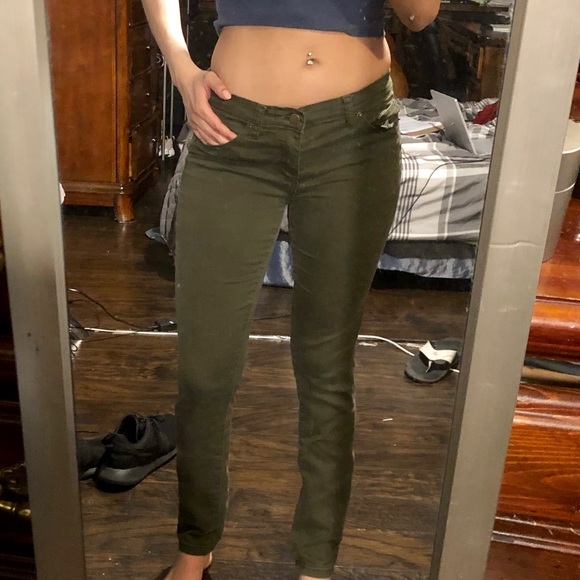 F21 Olive Green skinny jeans - Picture 7 of 8